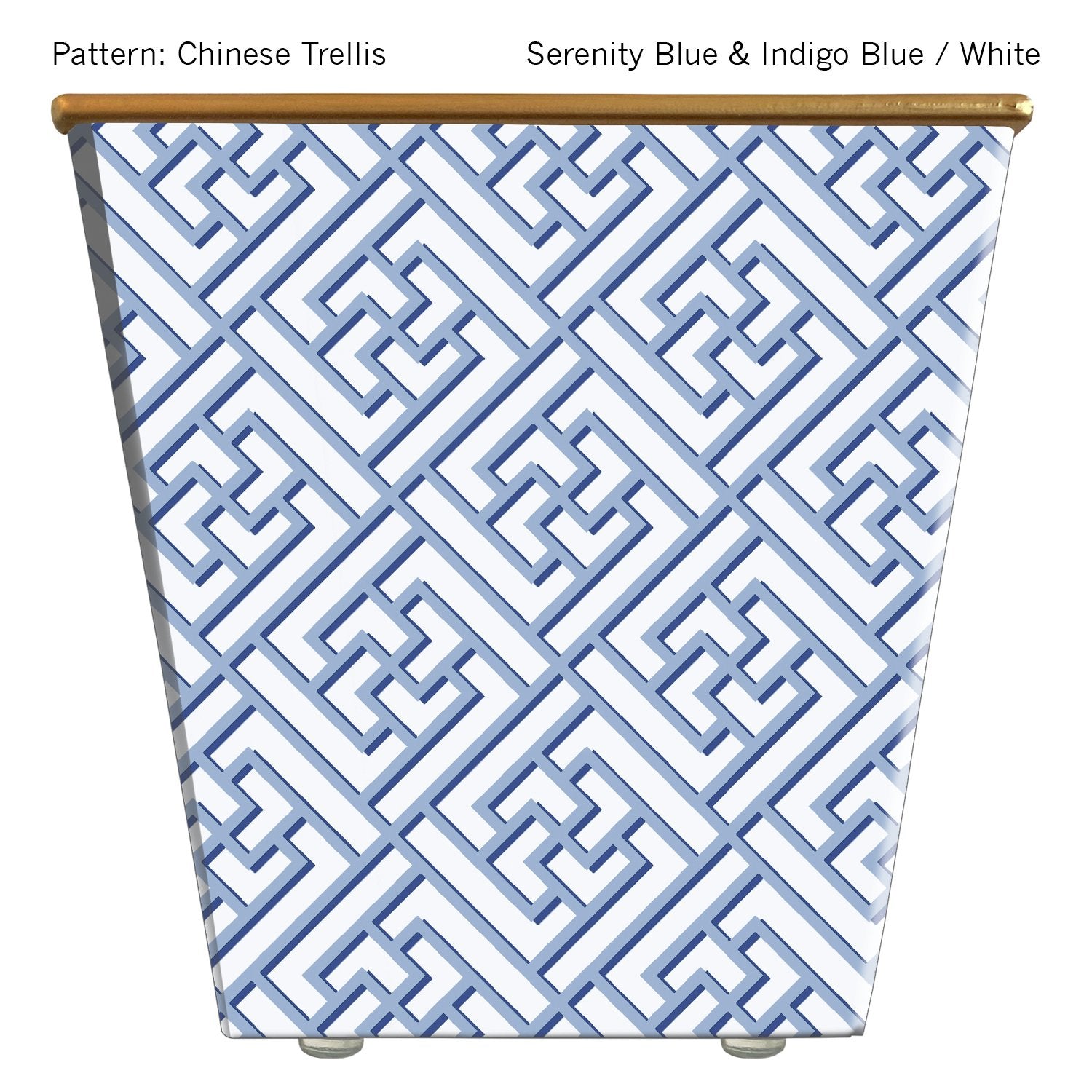 Chinese Trellis Indigo Blue Candle