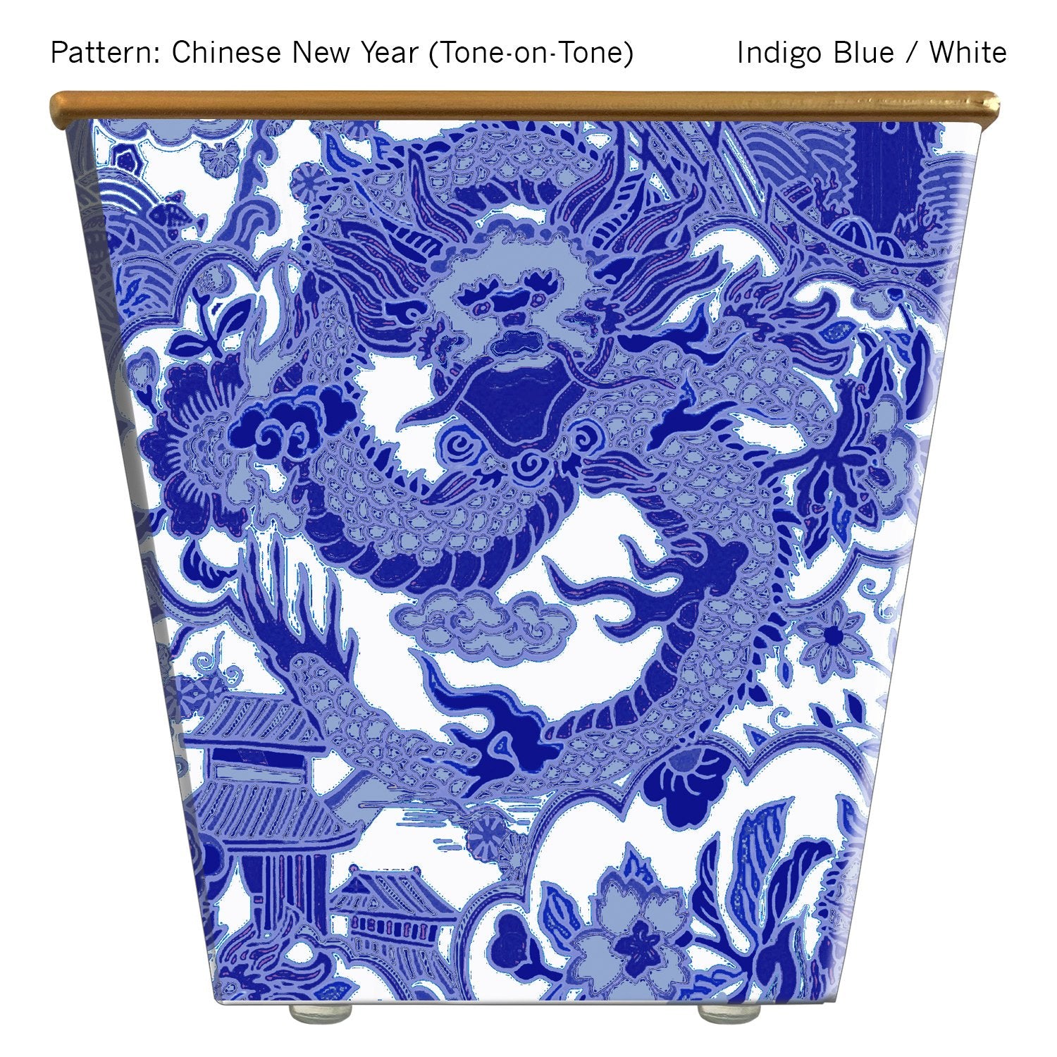 Chinese New Year Indigo Blue/White Candle