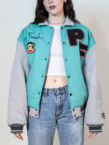 Re:Bound Clubhouse Varsity Jacket in Midfield Green - Glue Store