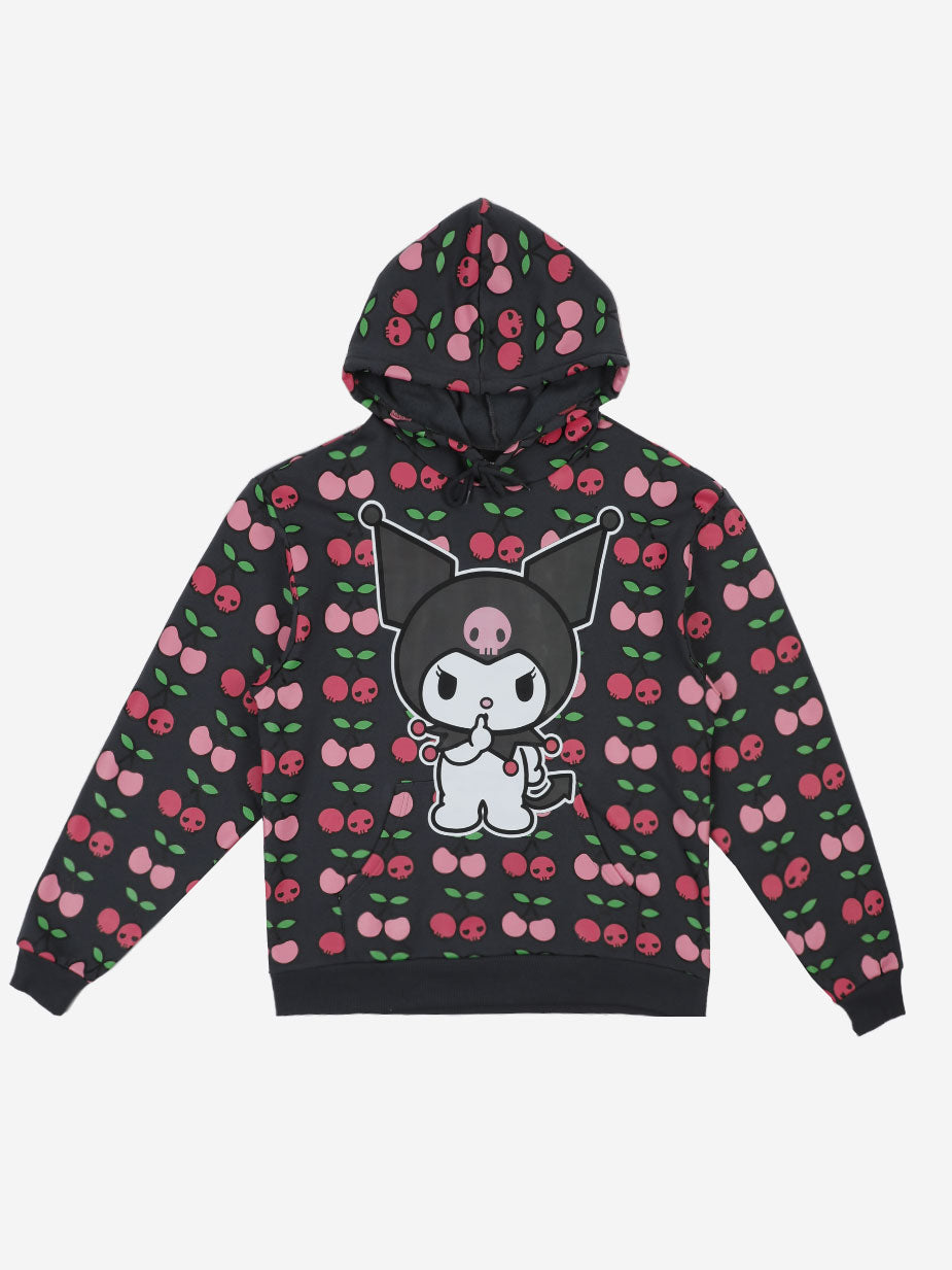 KUROMI CHERRIES REPEAT HOODIE - DUMBGOOD product image