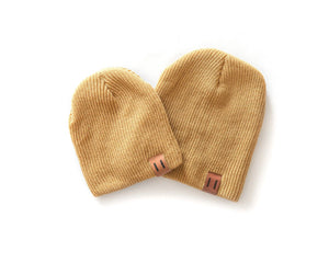 Daddy & Me Dude Beanie in Mustard Yellow *Sold Separately* - Reverie Threads