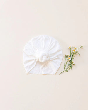 Little Knots Turban in White - Reverie Threads