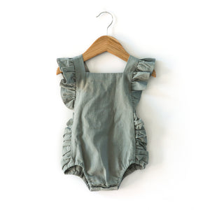 Evelyn Romper in Sage Green