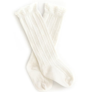Knee High Socks in White