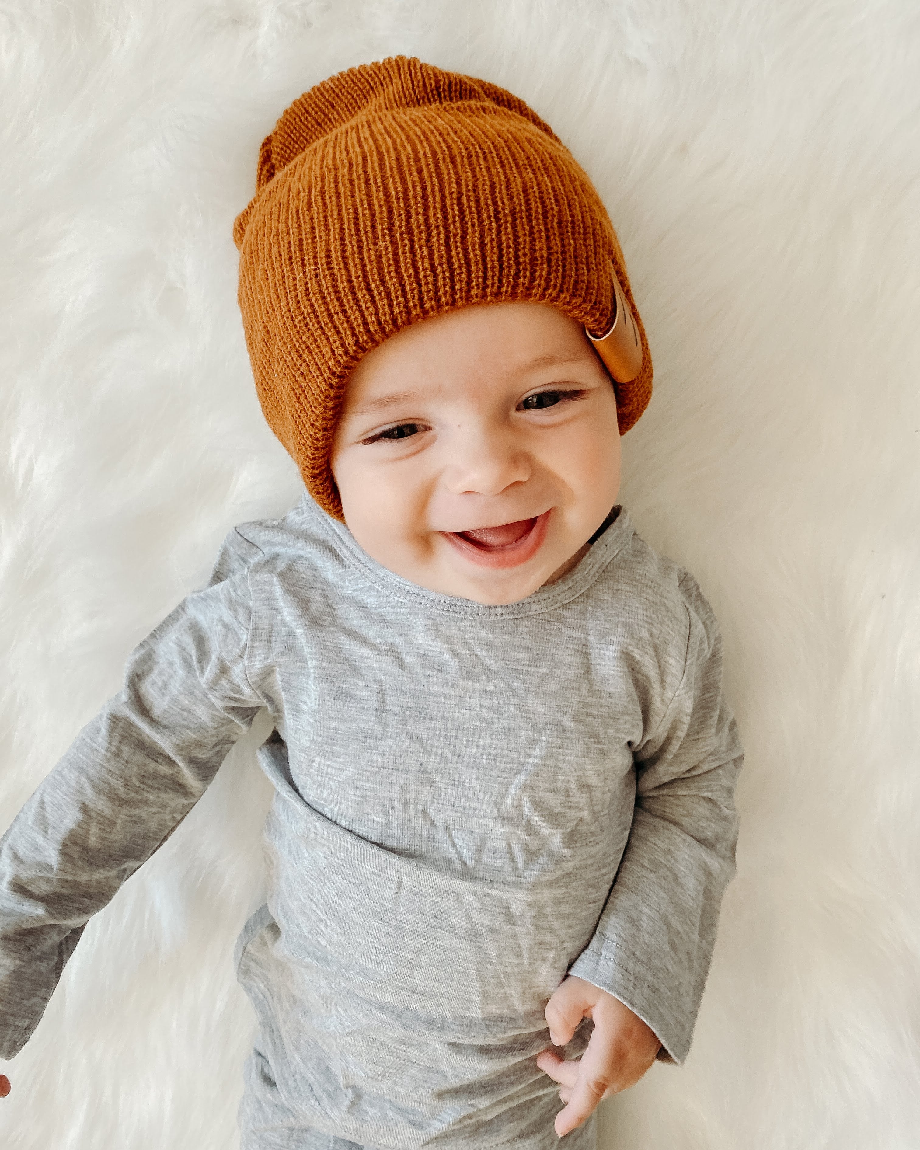 Daddy & Me Dude Beanie in Cognac *Sold Separately* – Reverie Threads
