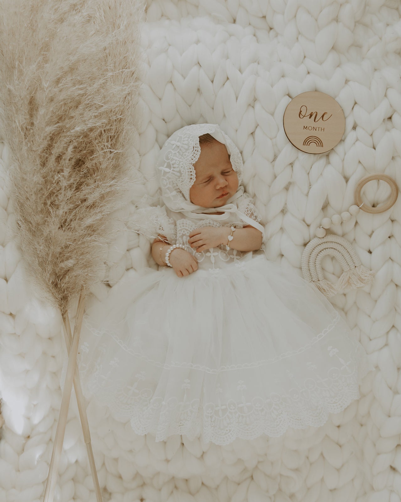 Magnolia Baptism Blessing Dress & Bonnet