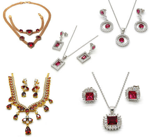 Red Jewelry Set