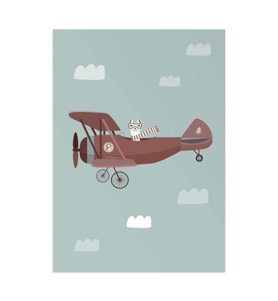 Llama Aviator Art Print | Little Otja | Little Otja