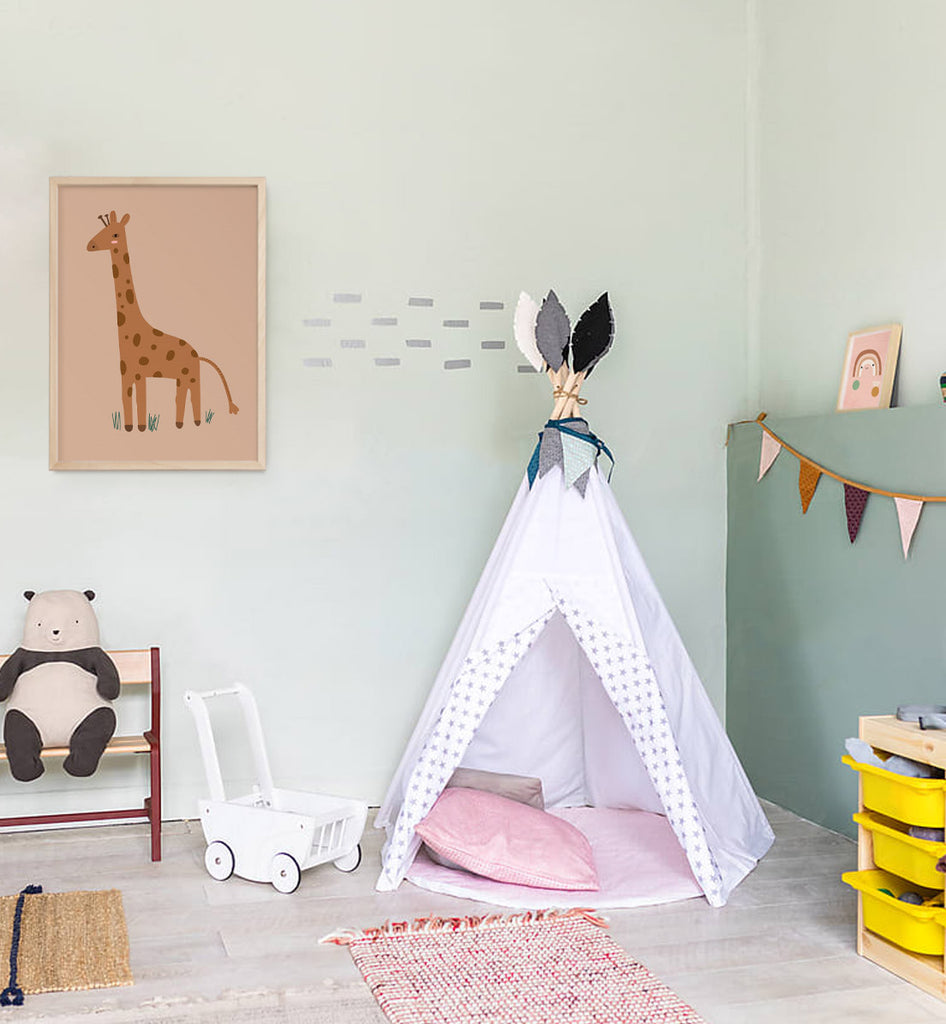 Otja Poster | Little | Shiny Little Animal Nursery Otja Giraffe,