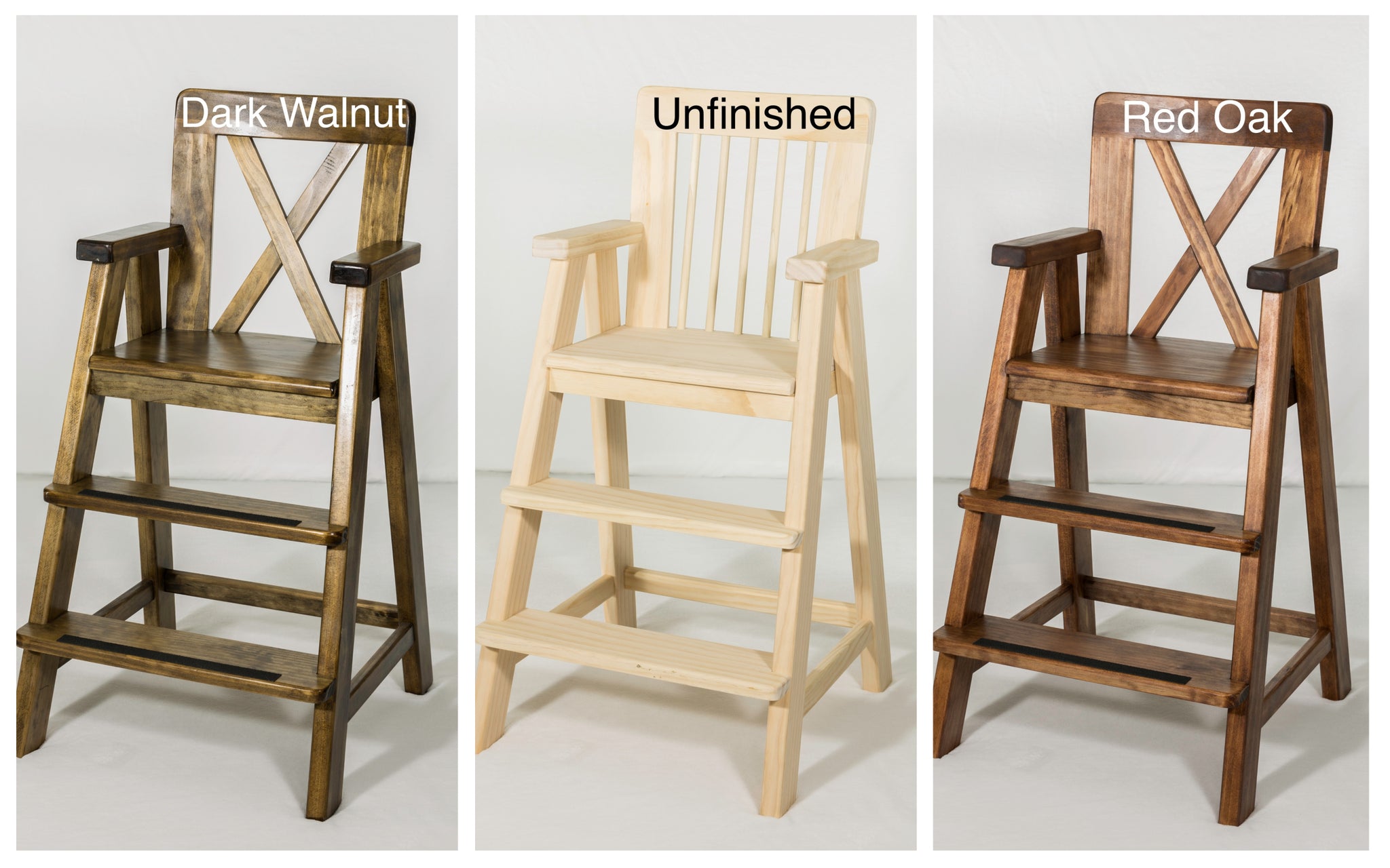 unfinished wood high chair