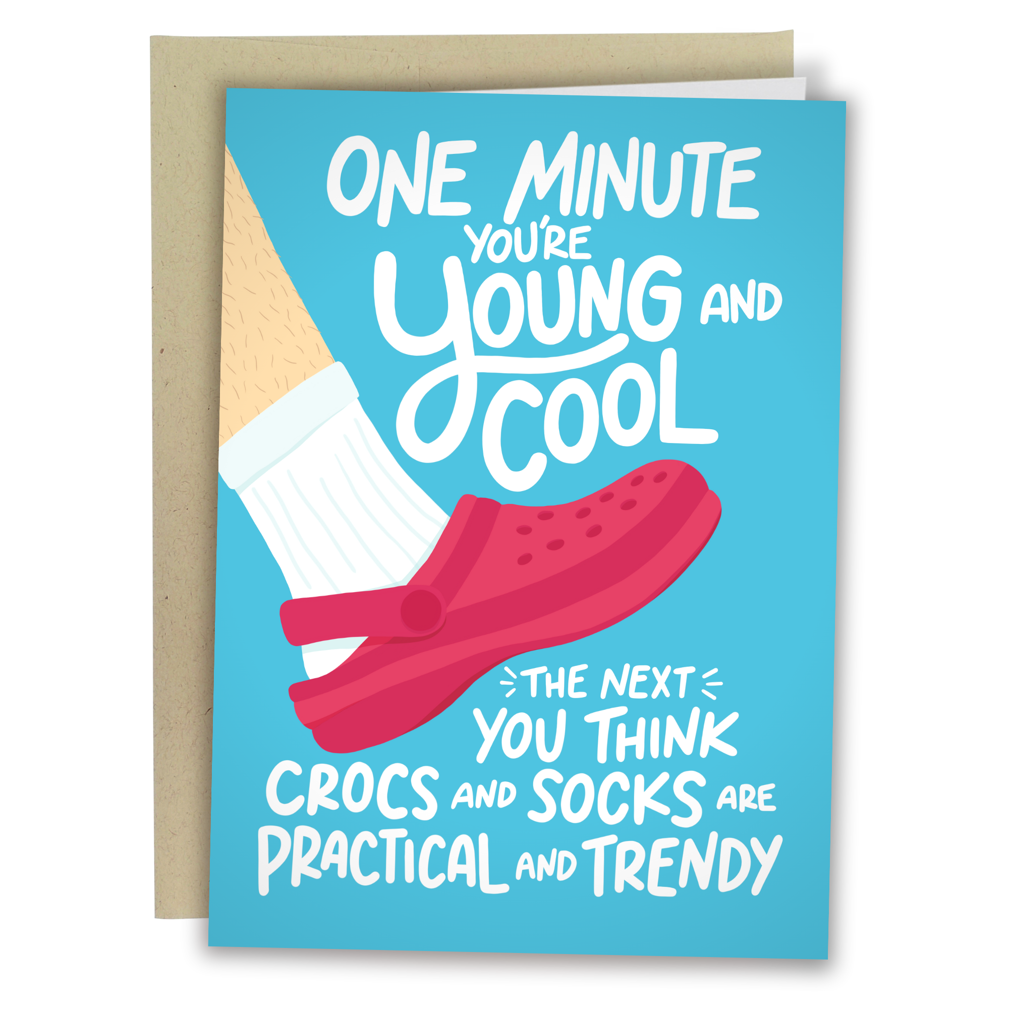 Funny Birthday Card For Men / Crocs And Socks - Sleazy Greetings