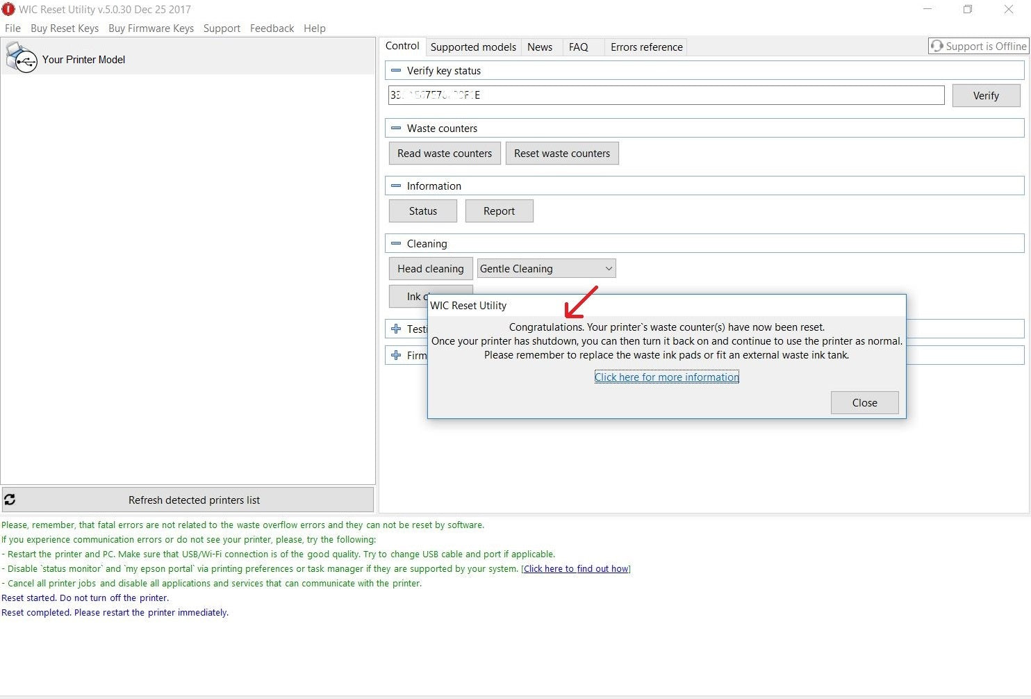 wic reset utility code