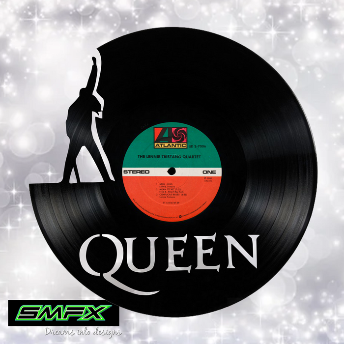 queen Cut Vinyl Record artist representation or vinyl clock — SMFX
