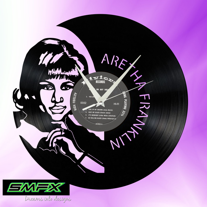 aretha franklin circle Laser Cut Vinyl Record artist representation or ...