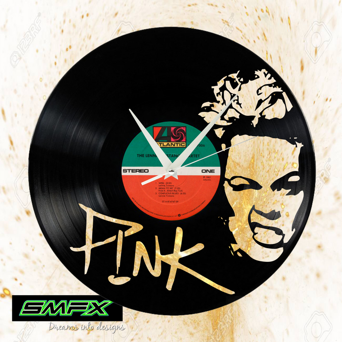 pink Laser Cut Vinyl Record artist representation or vinyl clock — SMFX ...