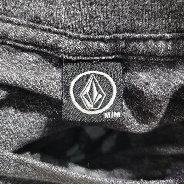 Volcom Men's Gray Short Sleeve T-Shirt Blue Logo Size Medium