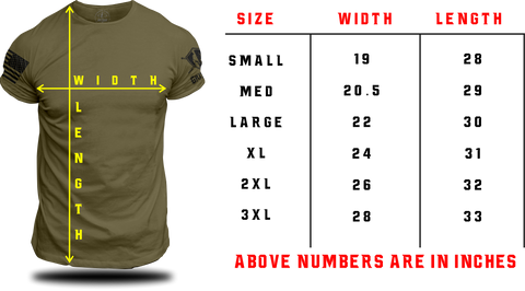 Size Chart - GRITGEAR Apparel