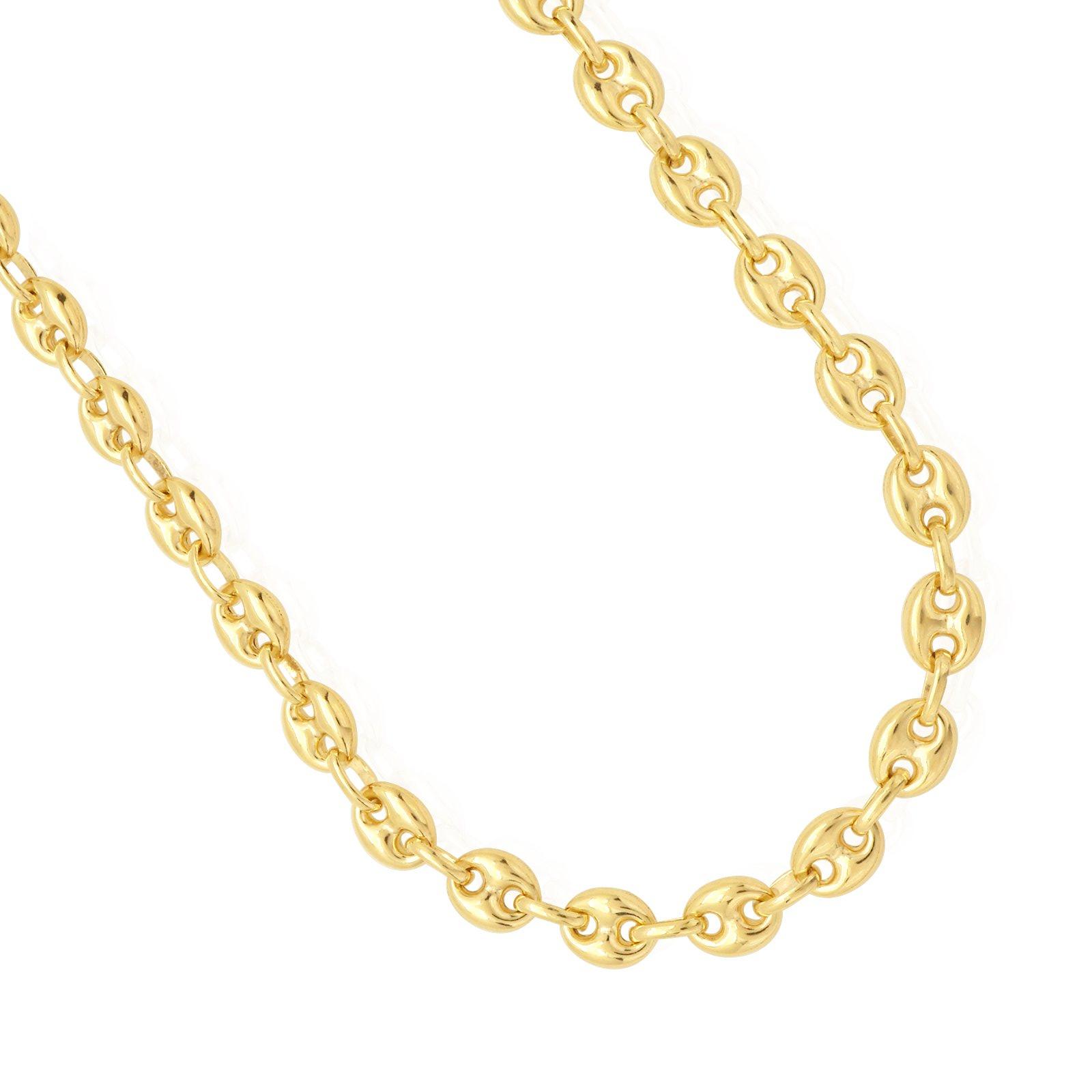 10K Yellow Gold Bubble Mariner Chain Lightweight