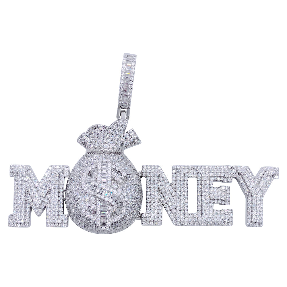 Custom Iced Out TRELL Name Pendant in 925 Sterling Silver VVS 