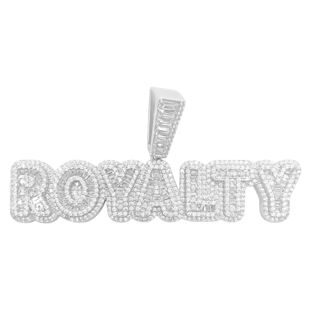 .925 Silver ROYALTY Baguette CZ Iced Out Pendant