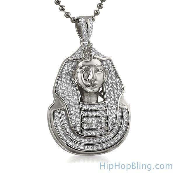 .925 Sterling Silver Mini Pharaoh CZ Pendant
