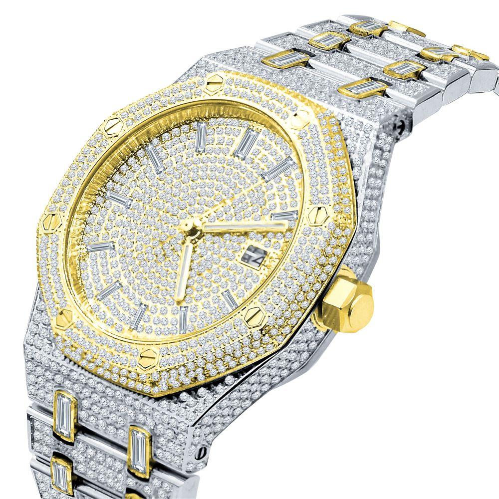 Amazing CZ Full Bustdown Iced Out Watch