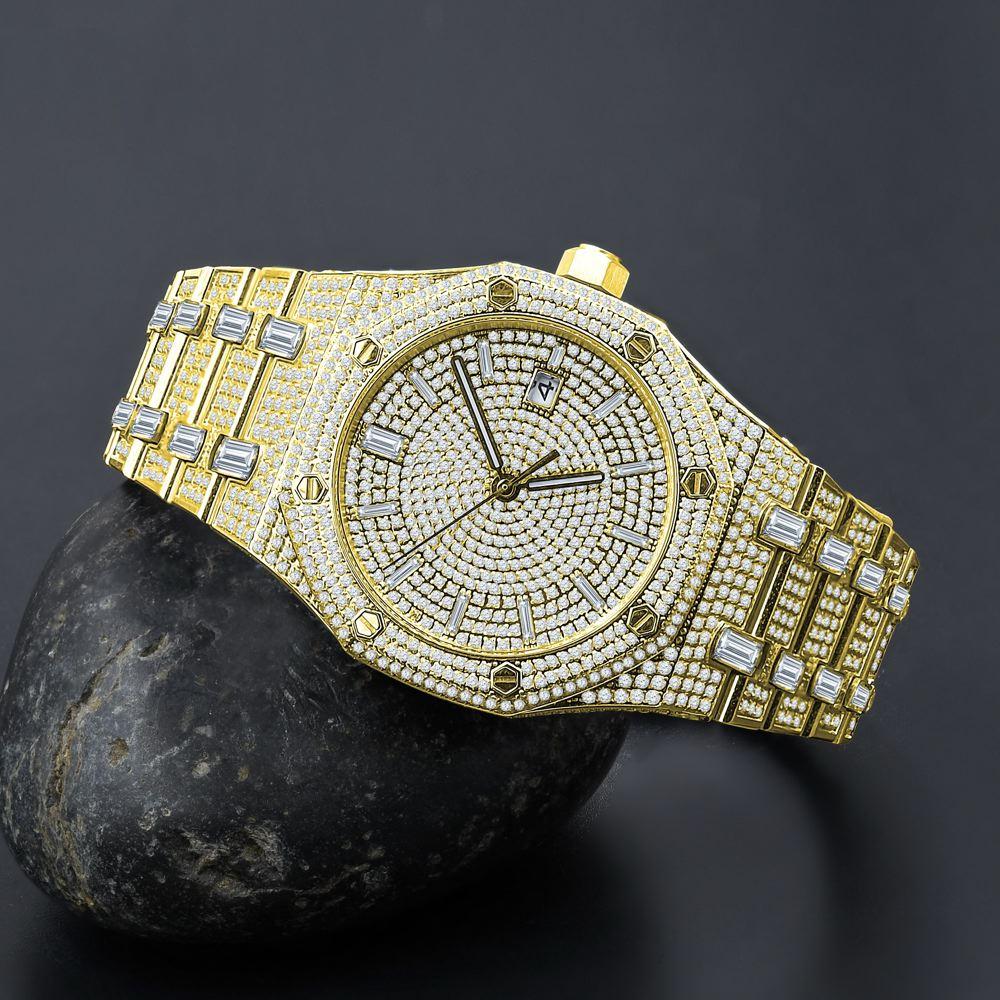 Amazing CZ Full Bustdown Iced Out Watch