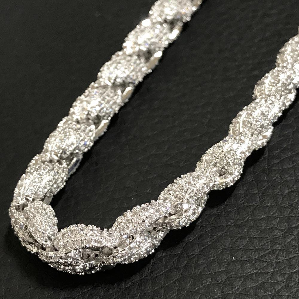 Bling Bling Rope Chain 8MM in Rhodium