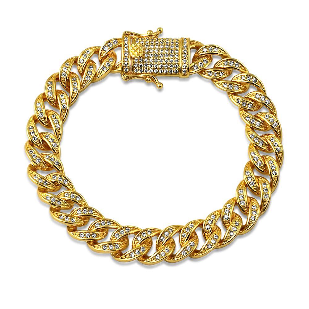 CZ LV White and Gold Button bracelet – Cimber Designs