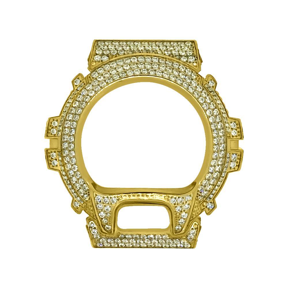 Gold CZ Stainless Steel Bezel Case For Casio G Shock DW6900