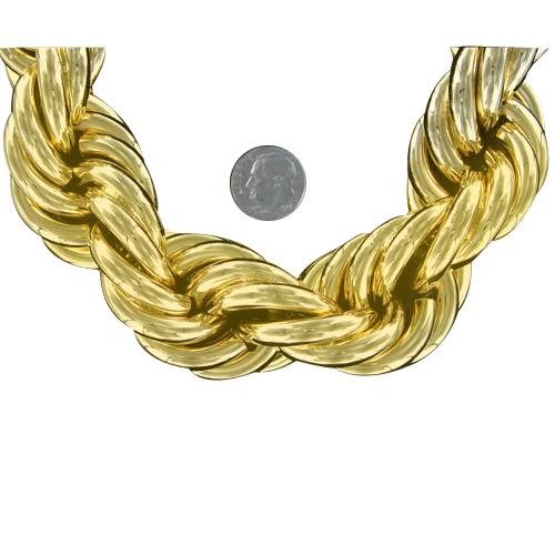 36 Thick Gold Chain Necklace Run DMC Hip Hop Rapper Pimp Rope Old School  Bling