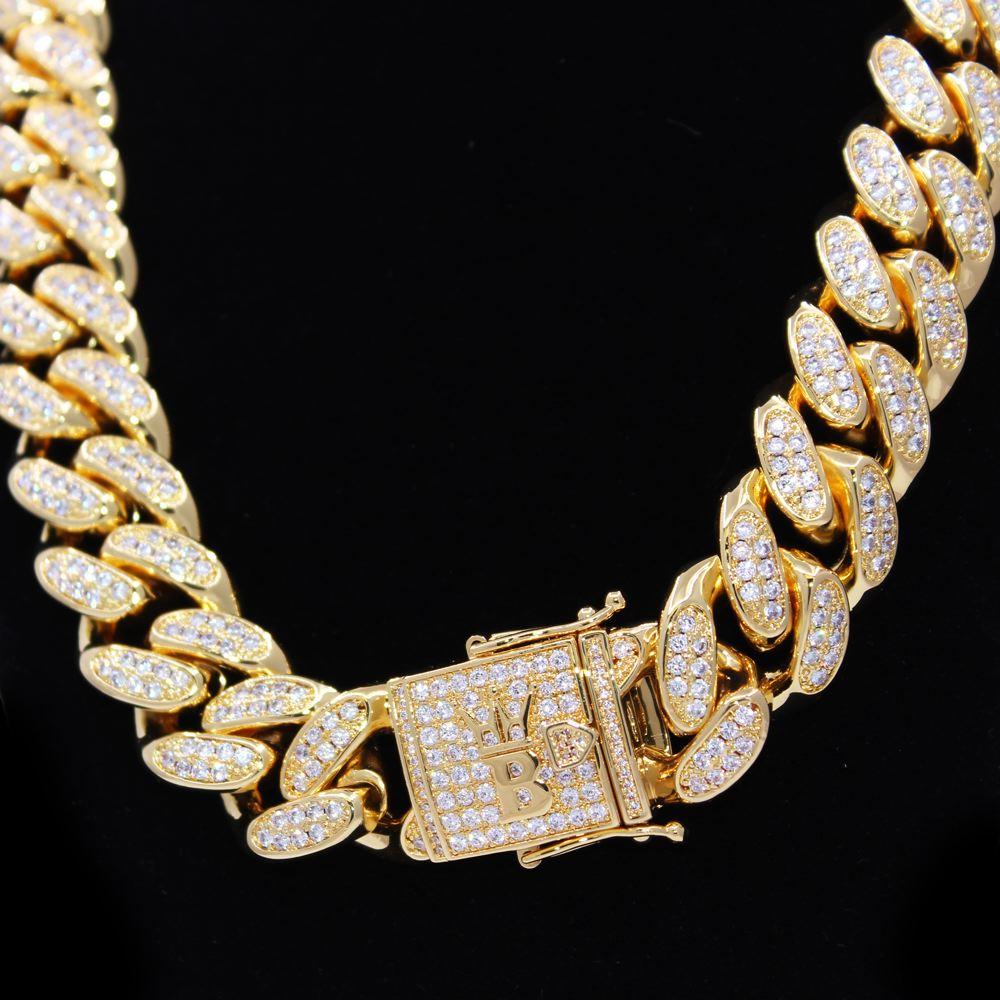 HH Bling Empire Gold Tennis and Cuban Link Chain for Thailand