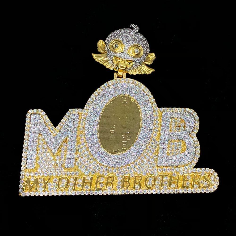 MOB My Other Brothers VVS CZ Hip Hop Bling Bling Pendant