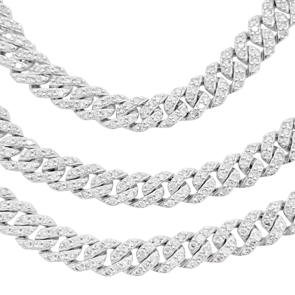 Real Diamond Cuban Chain 6MM 10K Yellow Or White Gold