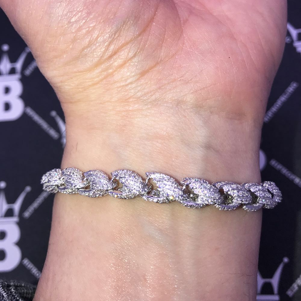 Rope Moissanite Bracelet Iced Out .925 Sterling Silver