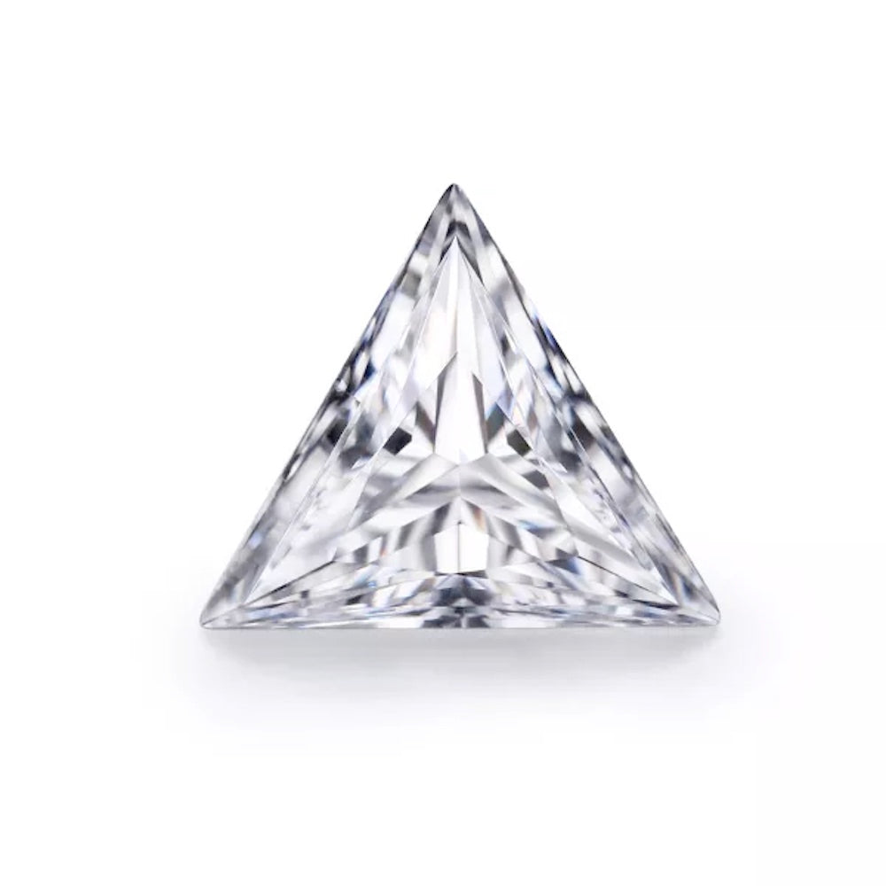 Triangle Cut Certified Moissanite Loose Stone VVS D