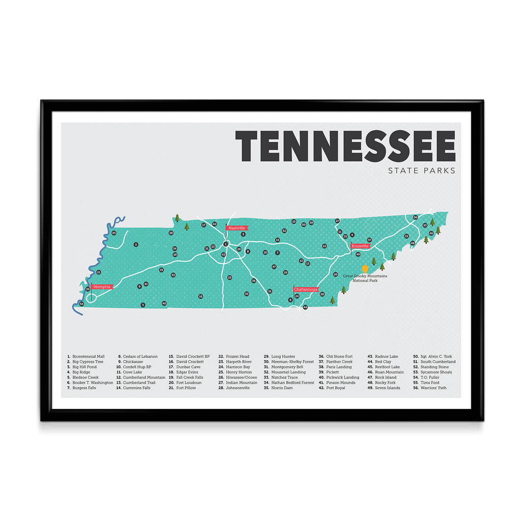 Tennessee State Parks Map Tennessee State Park Map – Willow + Barn