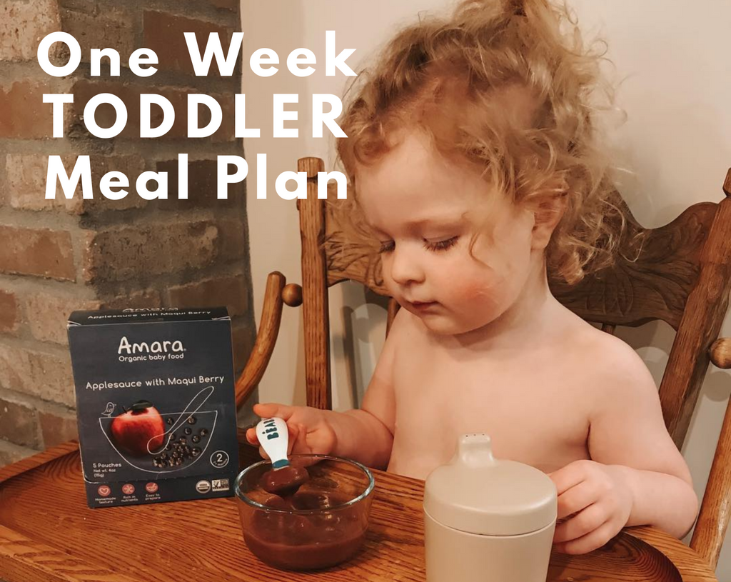 toddler meal plan one week
