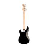Squier Sonic Precision Bass Guitar w/White Pickguard, Laurel FB, Black
