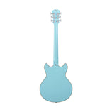 D'Angelico Premier Mini DC Semi-Hollowbody Electric Guitar w/ Stopbar Tailpiece, Sky Blue