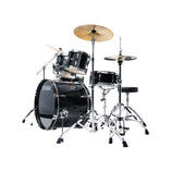 TAMA ST52H6C-BNS Stagestar 5-Piece Drum Kit w/ Hardware+Throne+Cymbals, Black Night Sparkle