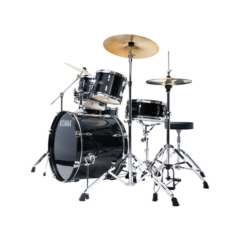 TAMA ST52H6C-BNS Stagestar 5-Piece Drum Kit w/ Hardware+Throne+Cymbals, Black Night Sparkle