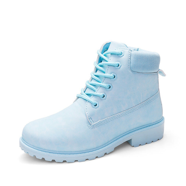 light blue winter boots