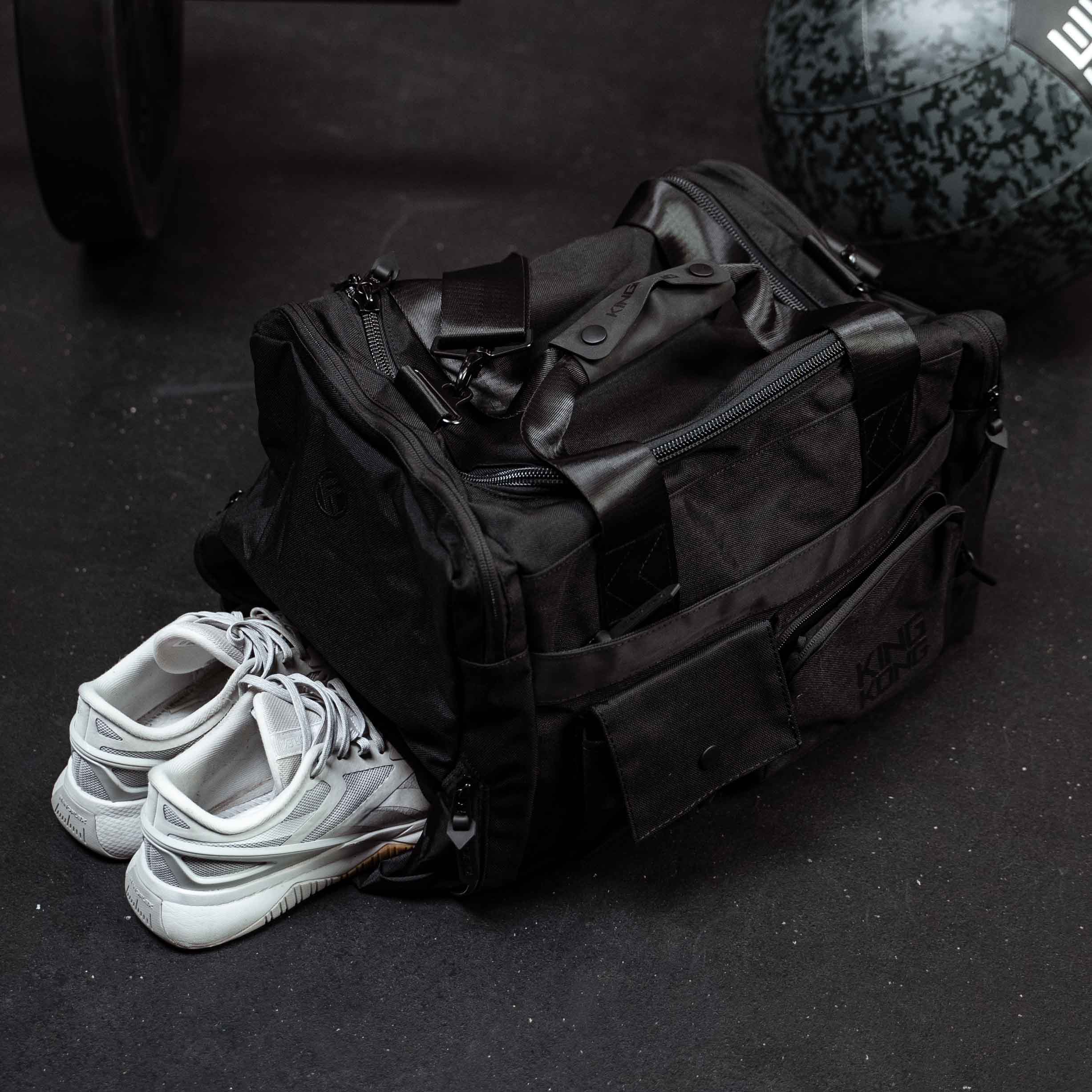 Gym duffel bag shoe compartment