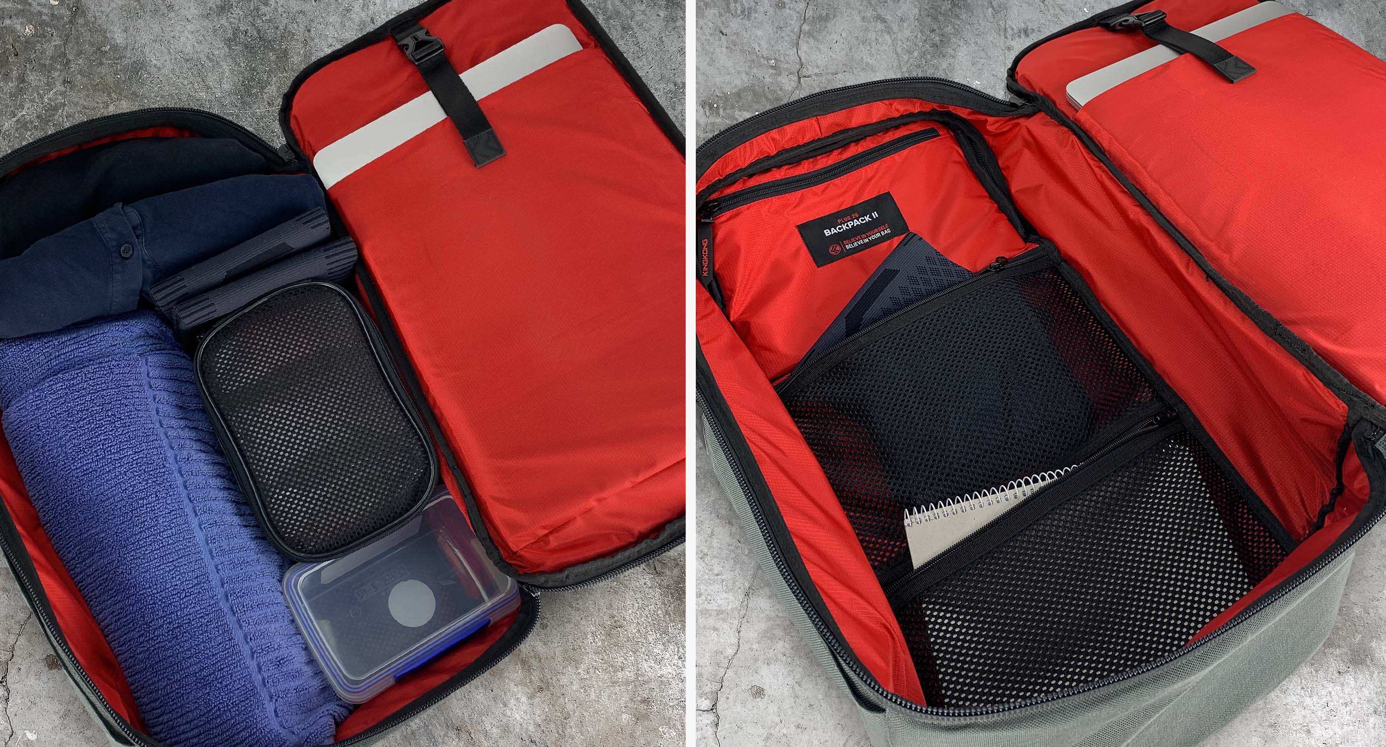 Flat packing backpack