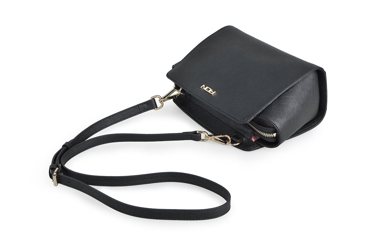 logo saffiano leather crossbody bag