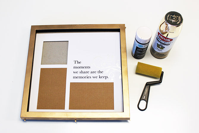 supplies needed to make DIY chalkboard frames