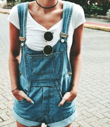 girl in overalls