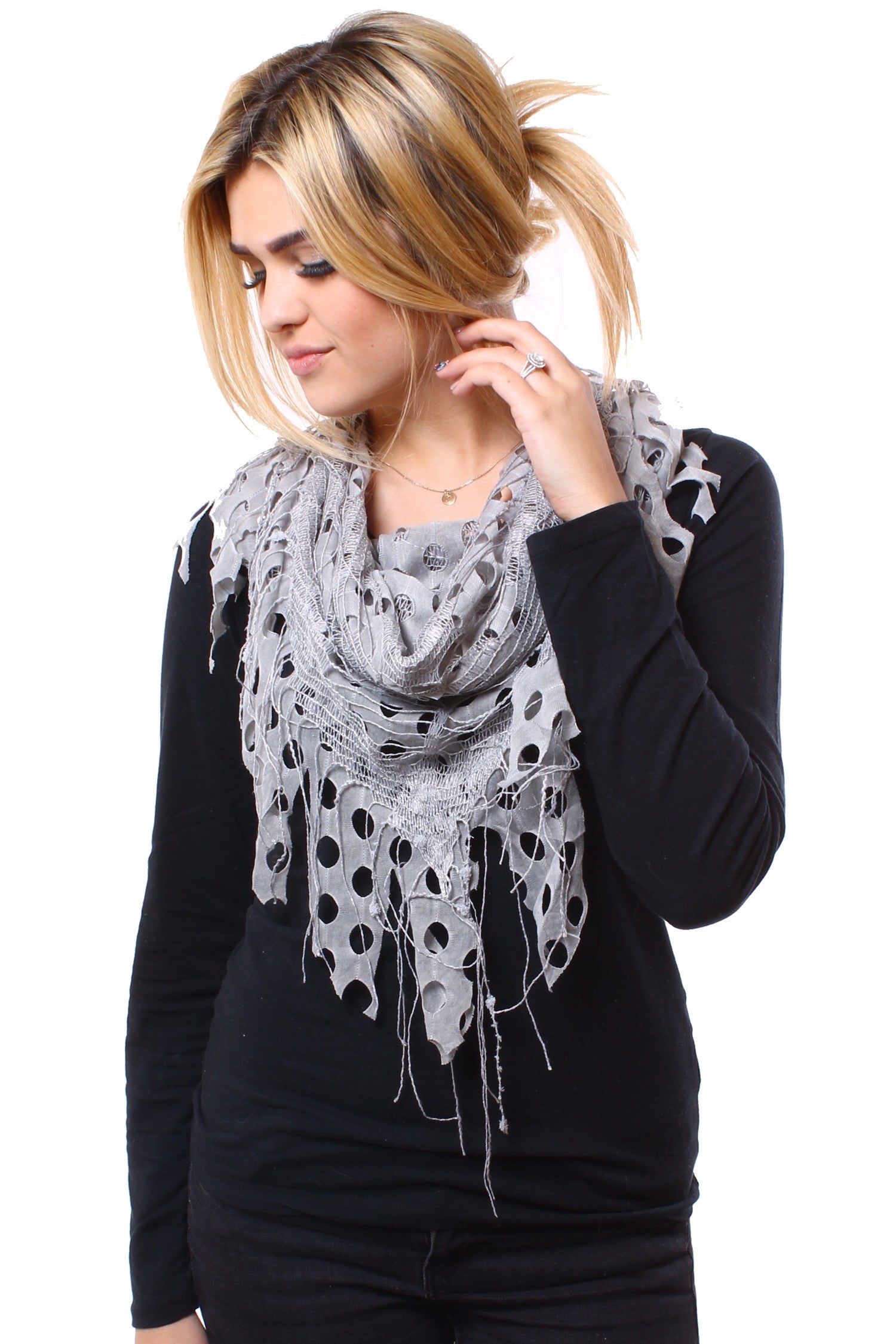 Grey Triangle Scarf