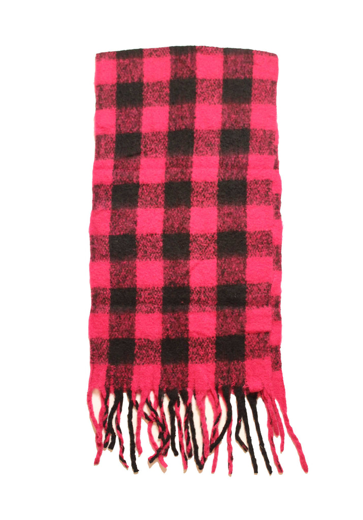 pink flannel scarf